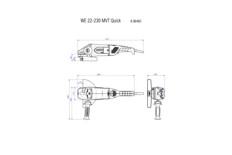 Купить УШМ Metabo WE 22-230 MVT Quick фото №2